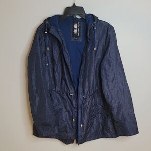 INTL DETAILS Navy Blue Parka In A Pocket SIZE Medium
